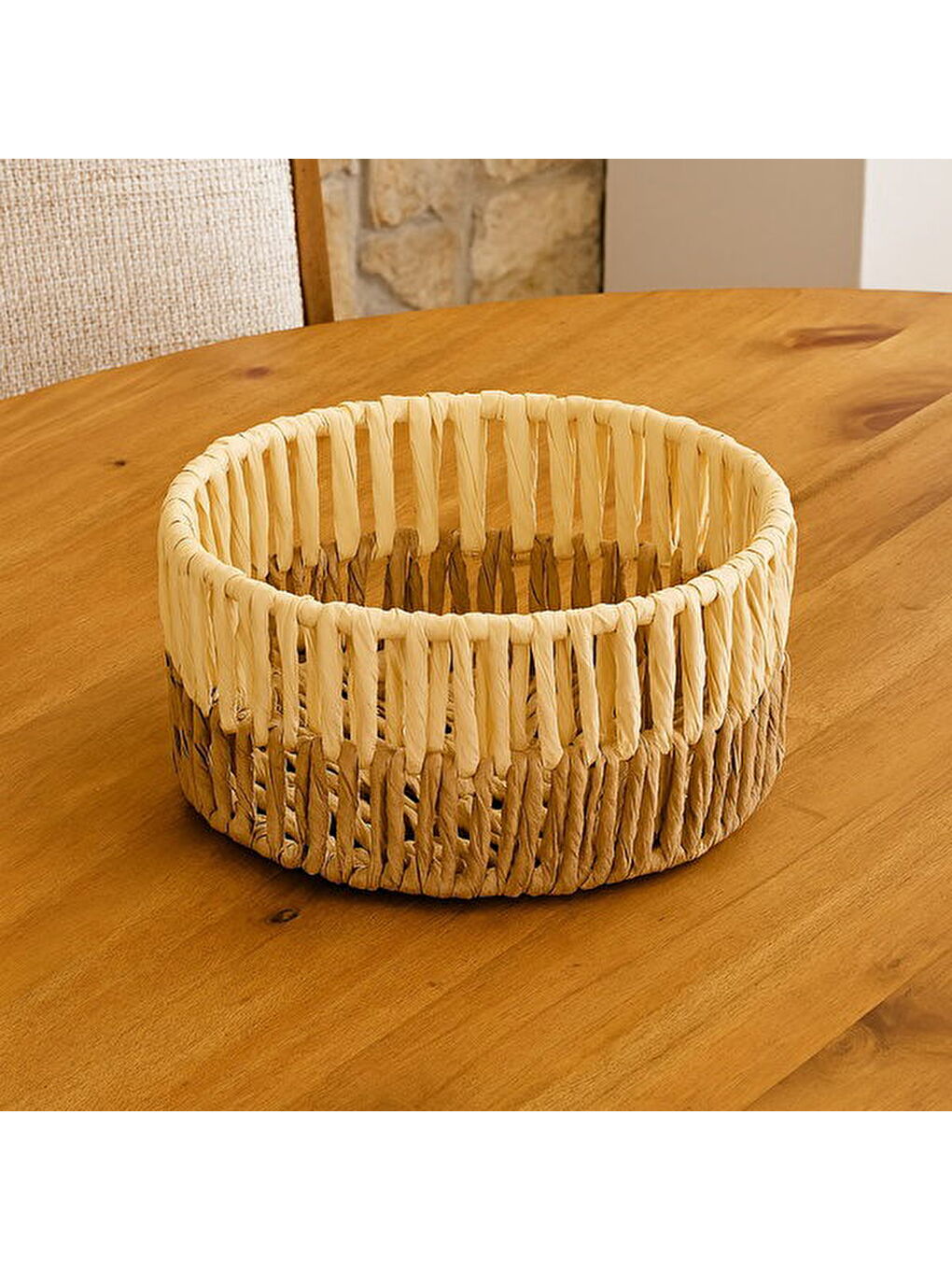 Palm Breeze Dekoratif Sepet - Bej / Kahvarengi - 20x10 cm