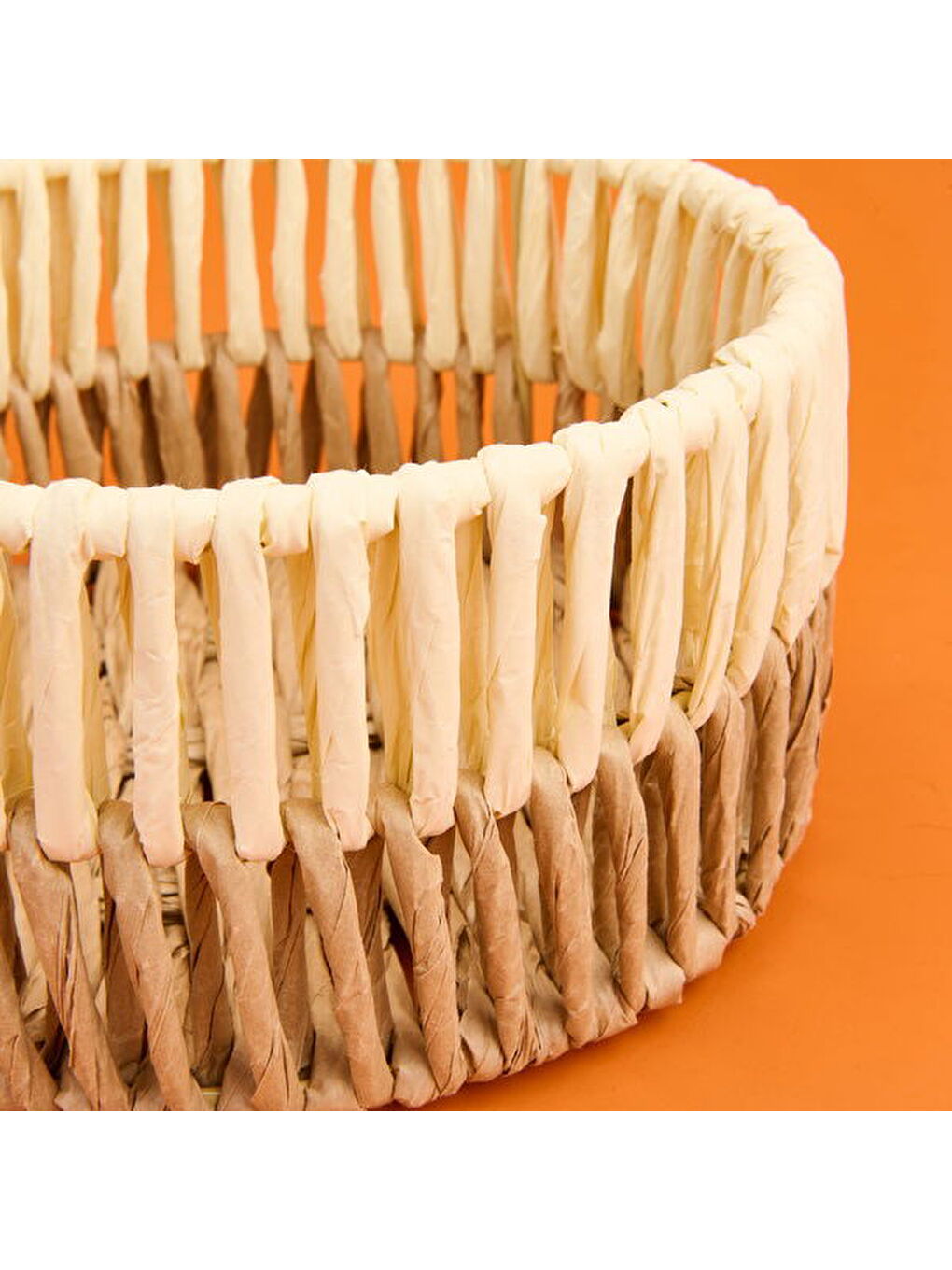 Palm Breeze Dekoratif Sepet - Bej / Kahvarengi - 20x10 cm-1