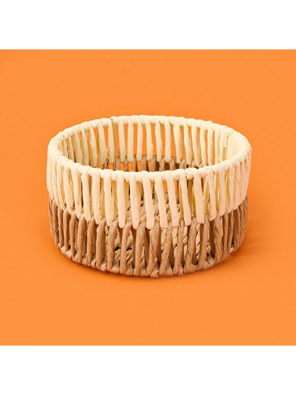 Palm Breeze Dekoratif Sepet - Bej / Kahvarengi - 20x10 cm-4