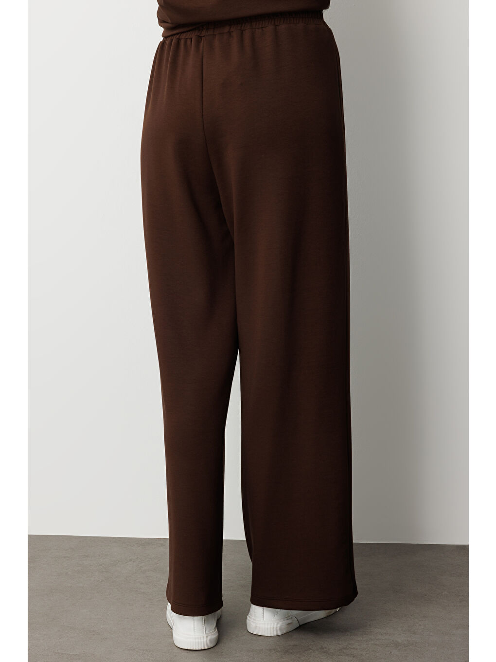 Beli Lastikli Yumuşak Dokulu Kahverengi Jogger Panton-4