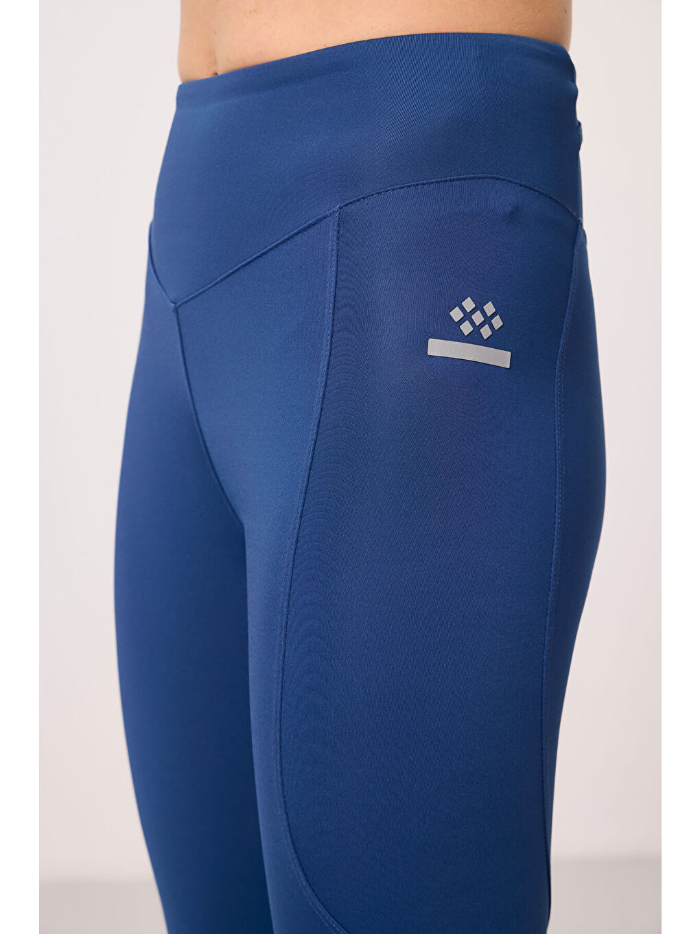 Lacivert Parlament Polyester Standart Fit Esnek Performans Kadın Tayt - 94666-2