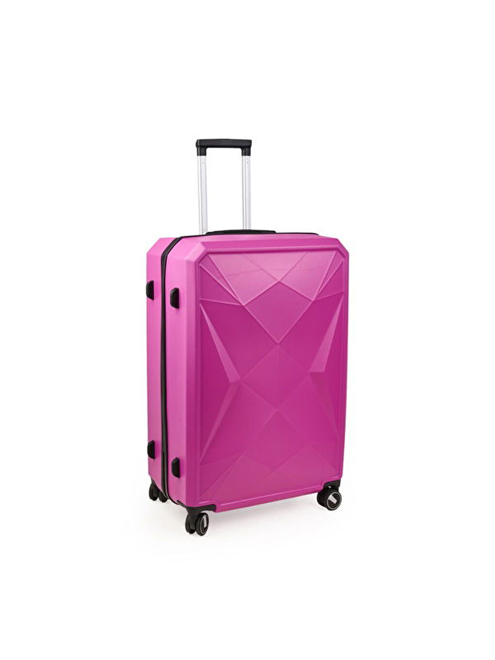 Travel Star Büyük Boy ABS Valiz - Pembe - 76x52x30 cm-4