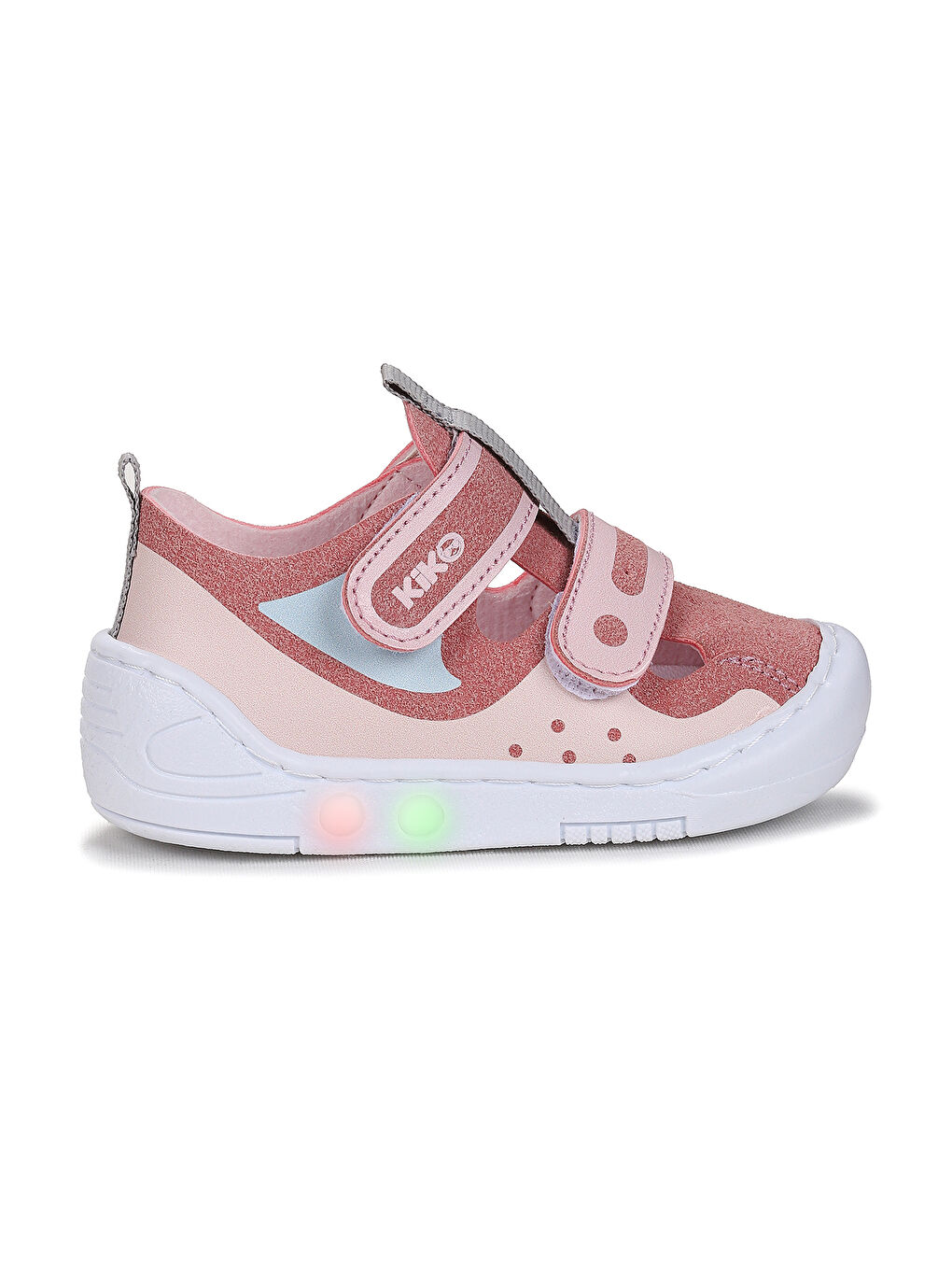 Pembe Nera Cırtlı Işıklı Kız Bebek Yürüyüş Spor Ayakkabı-2