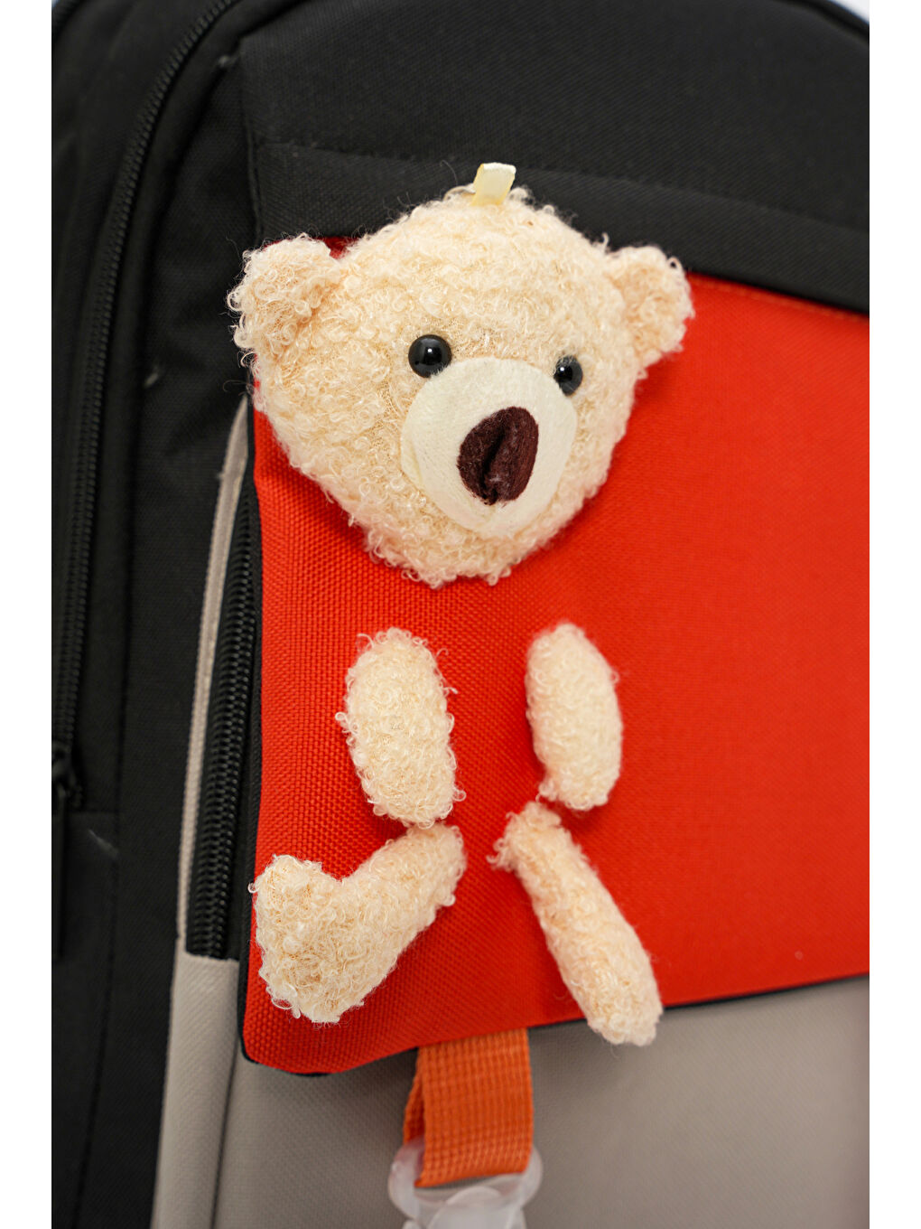 Pelüş Ayıcık Detaylı Kız Çocuk İlkokul Çanta Seti-5