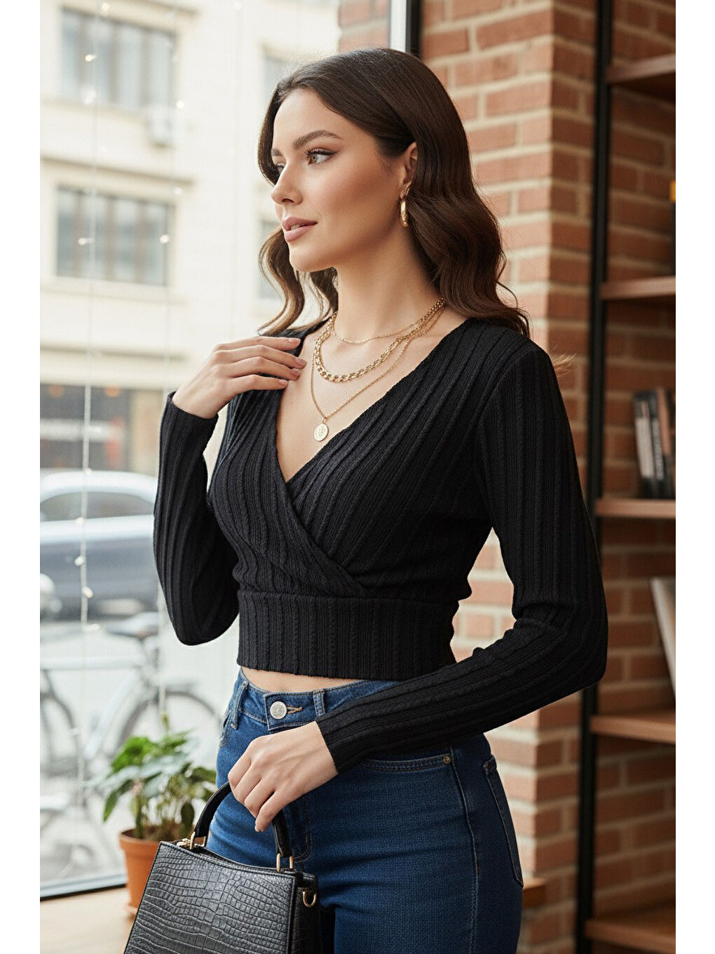 Leysi Crop Siyah - 27978-SIYAH-1