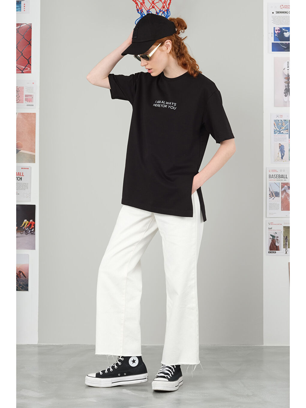 Always Here Tişört Siyah-4