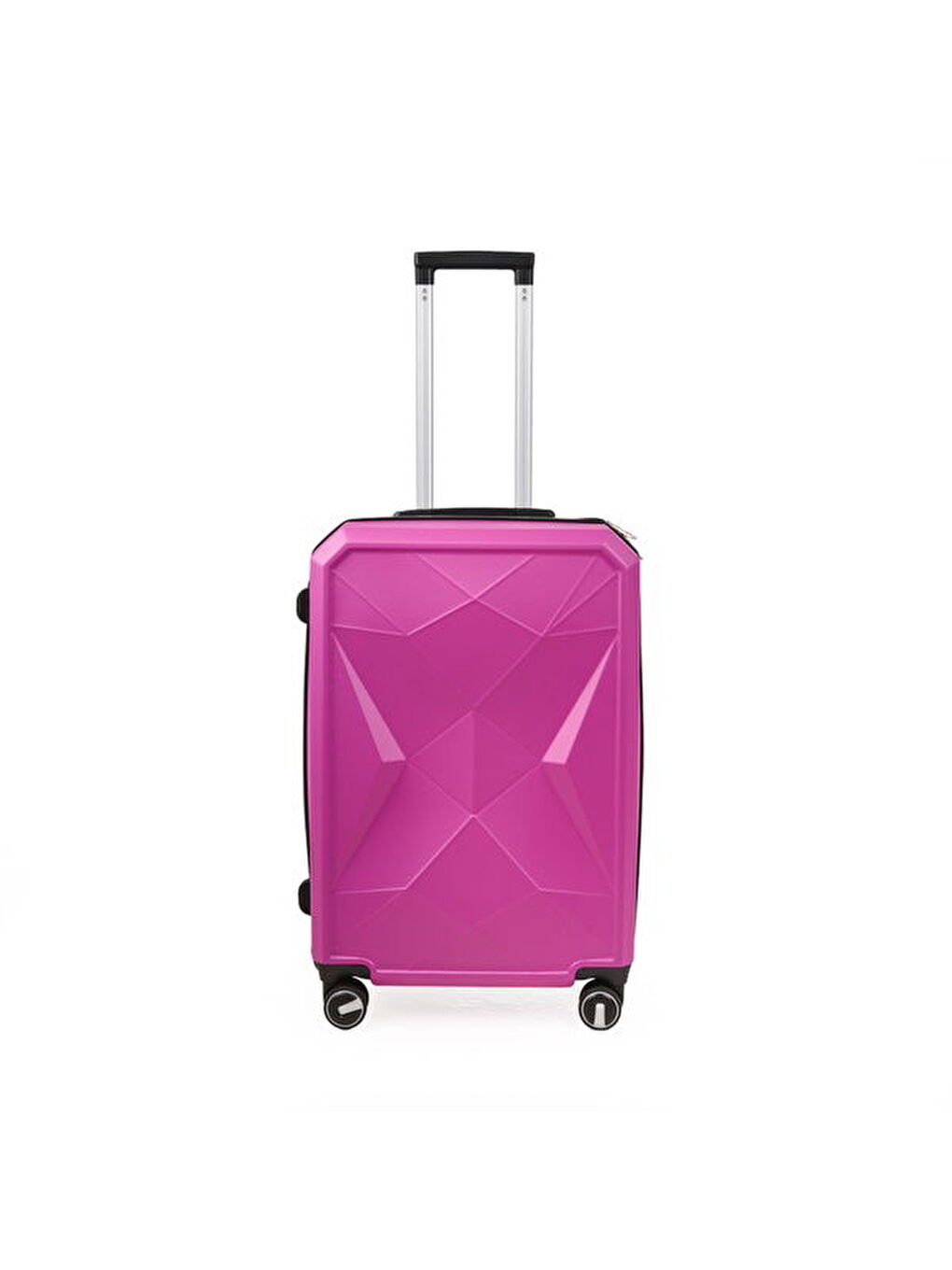 Travel Star Orta Boy ABS Valiz - Pembe - 66x45x26 cm
