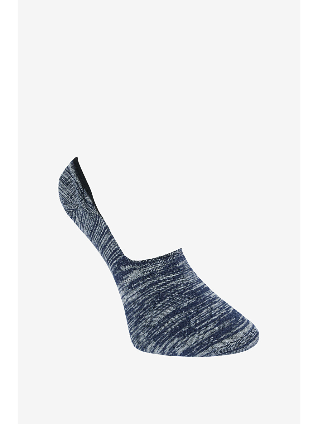 Erkek Gri-Lacivert Desenli Tekli Babet Çorap-2