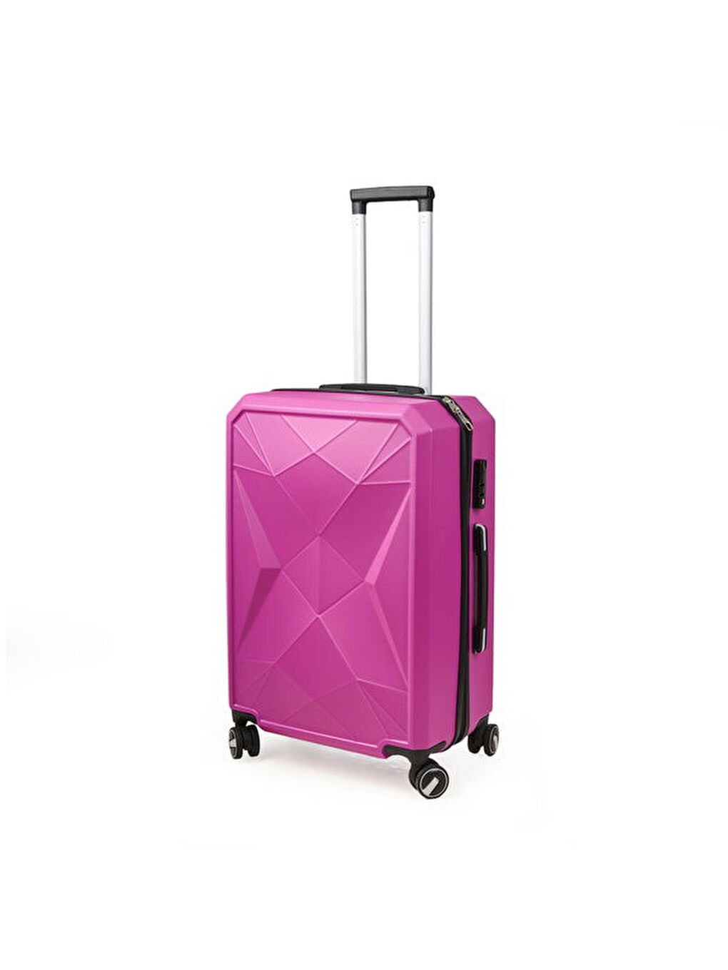 Travel Star Orta Boy ABS Valiz - Pembe - 66x45x26 cm-2