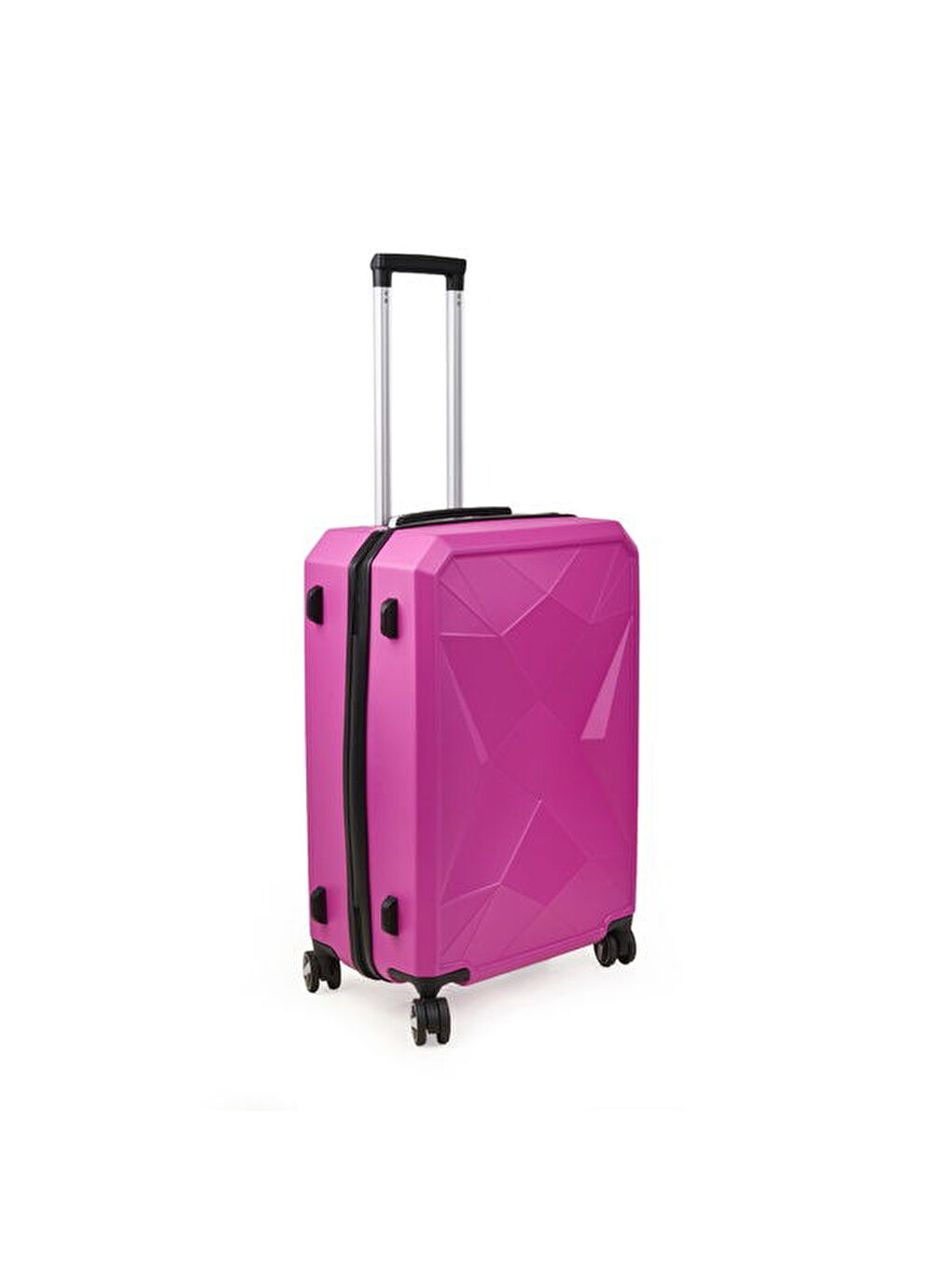Travel Star Orta Boy ABS Valiz - Pembe - 66x45x26 cm-5