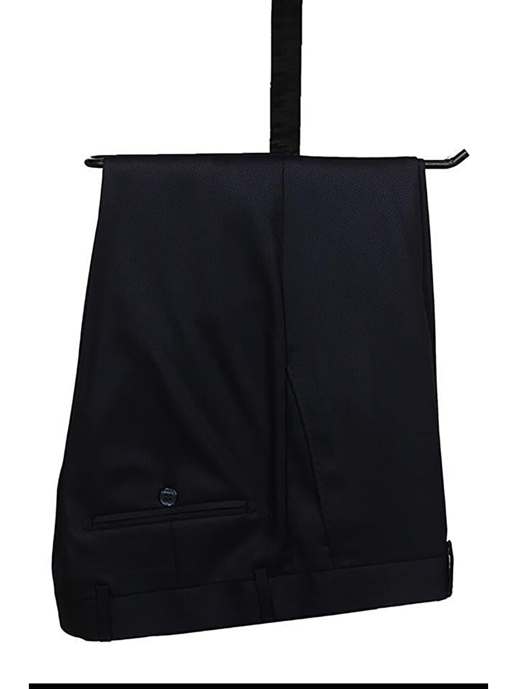 Koyu Lacivert Armürlü Mono Yaka Astarlı Yelekli 6 Drop Slim Fit Smokin Damatlık 1001215300-3