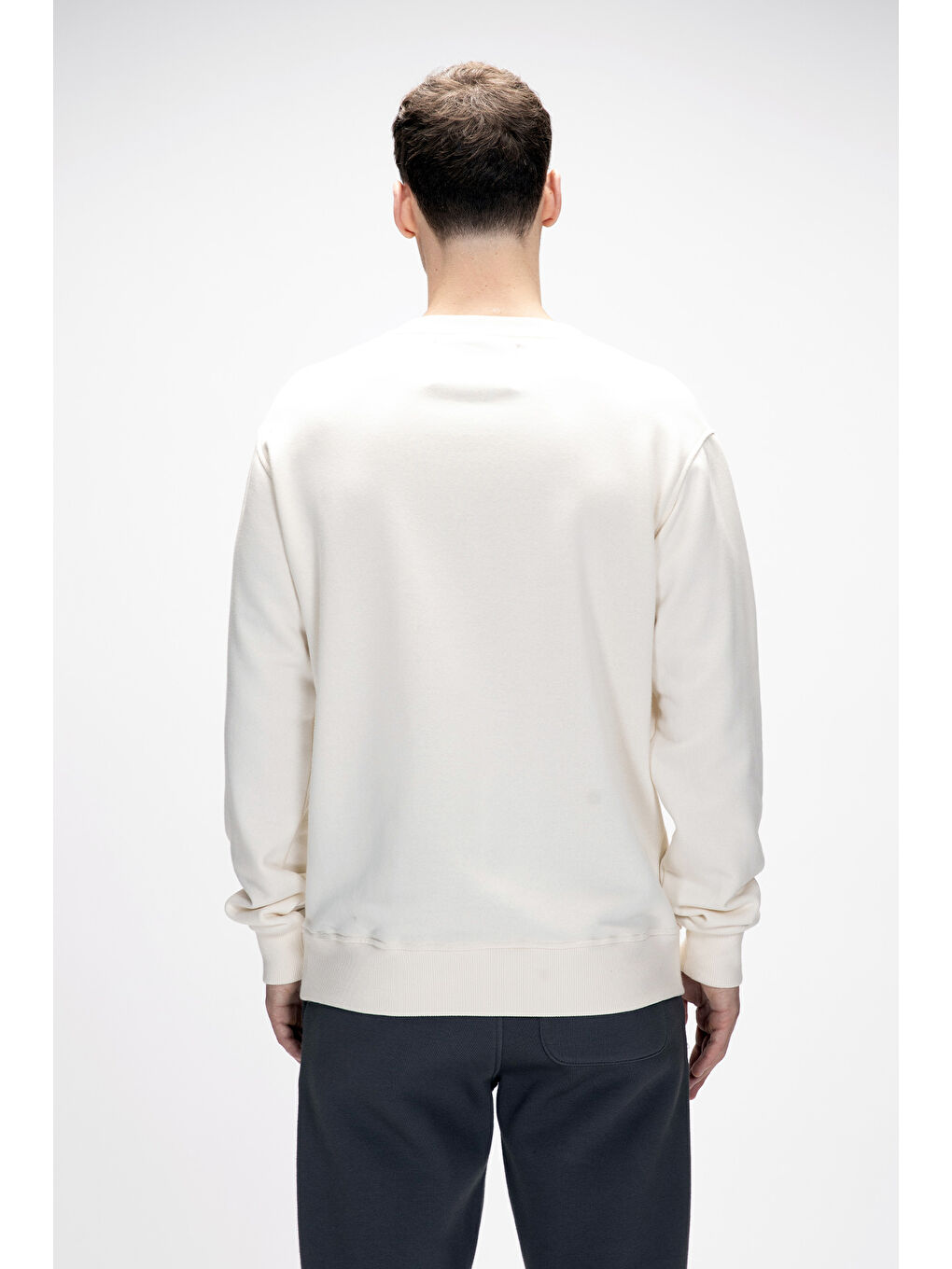 Beyaz Rise Marshmallow Crewneck Erkek Sweatshirt-2