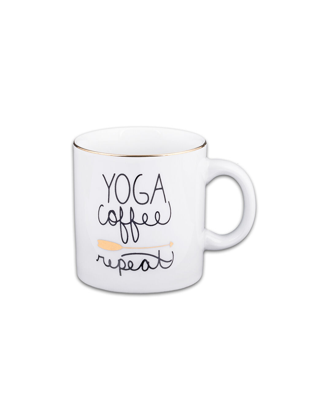 Beyaz 'Yoga,Coffee,Repeat' Kupa