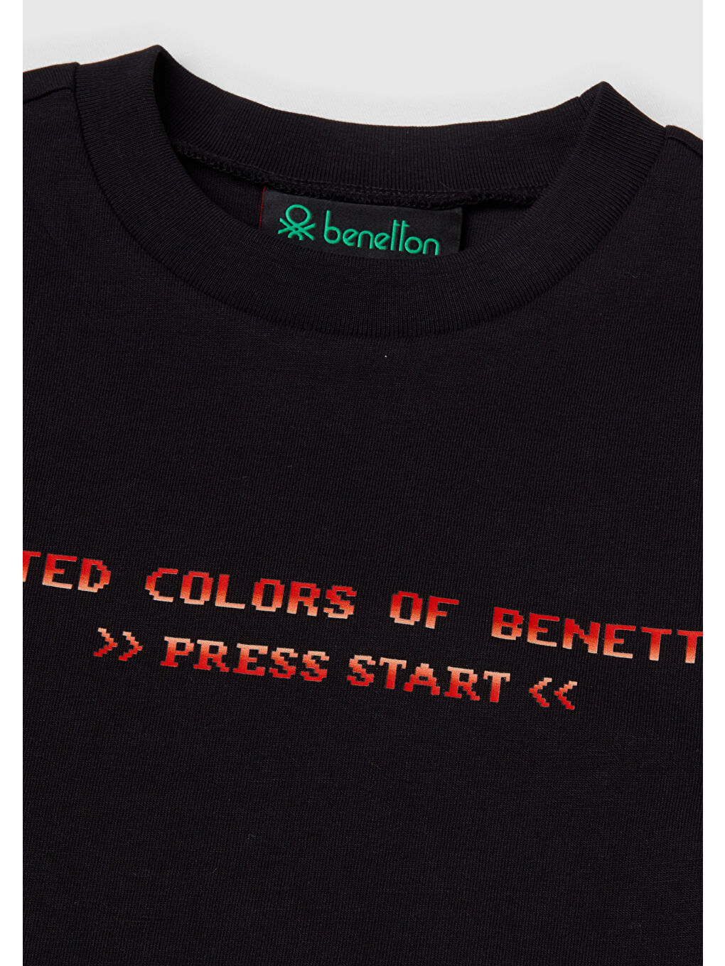 Erkek Çocuk Siyah %100 Pamuk Stranger Things Çift Kollu Baskılı Uzun Kollu T-Shirt-2