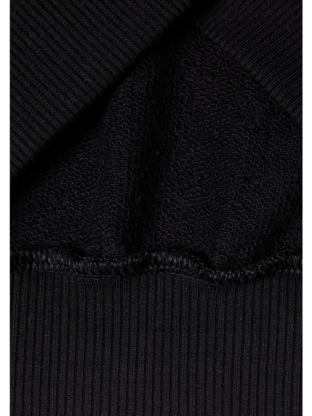 Kız Çocuk Siyah %100 Pamuk Kısa Kesim Stranger Things Ön Baskı Detaylı Ribanalı Sweatshirt-2