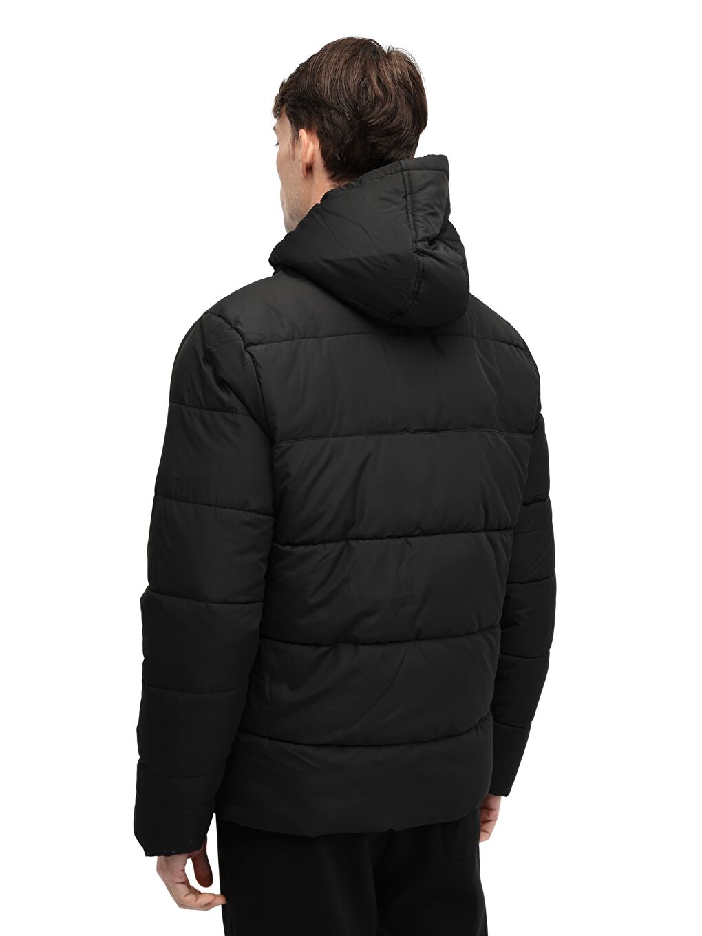 ML BLOCK COAT 5PR Siyah Erkek Kısa Şişme Mont-1