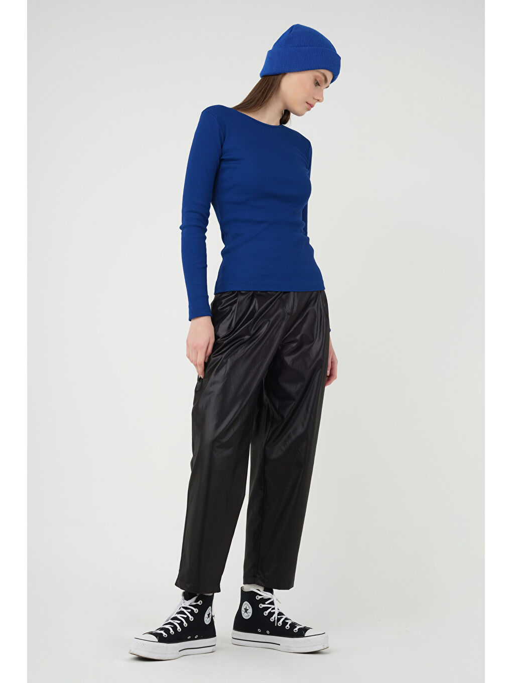 Mavi Ribanalı Body Saks-1