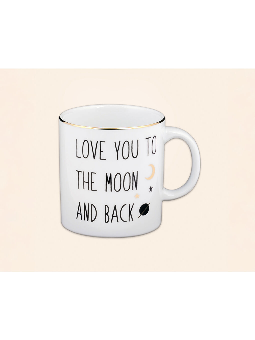 Beyaz 'Love You To Moon And Back' Kupa