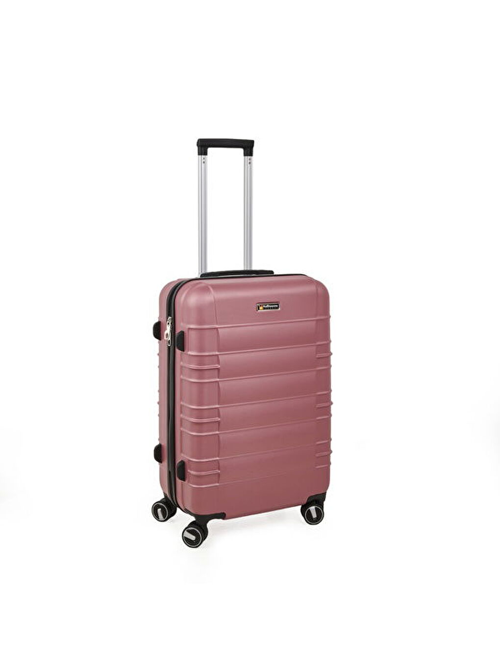 Pembe Travel Star Orta Boy ABS Valiz - Gülkurusu - 66x45x26 cm-1