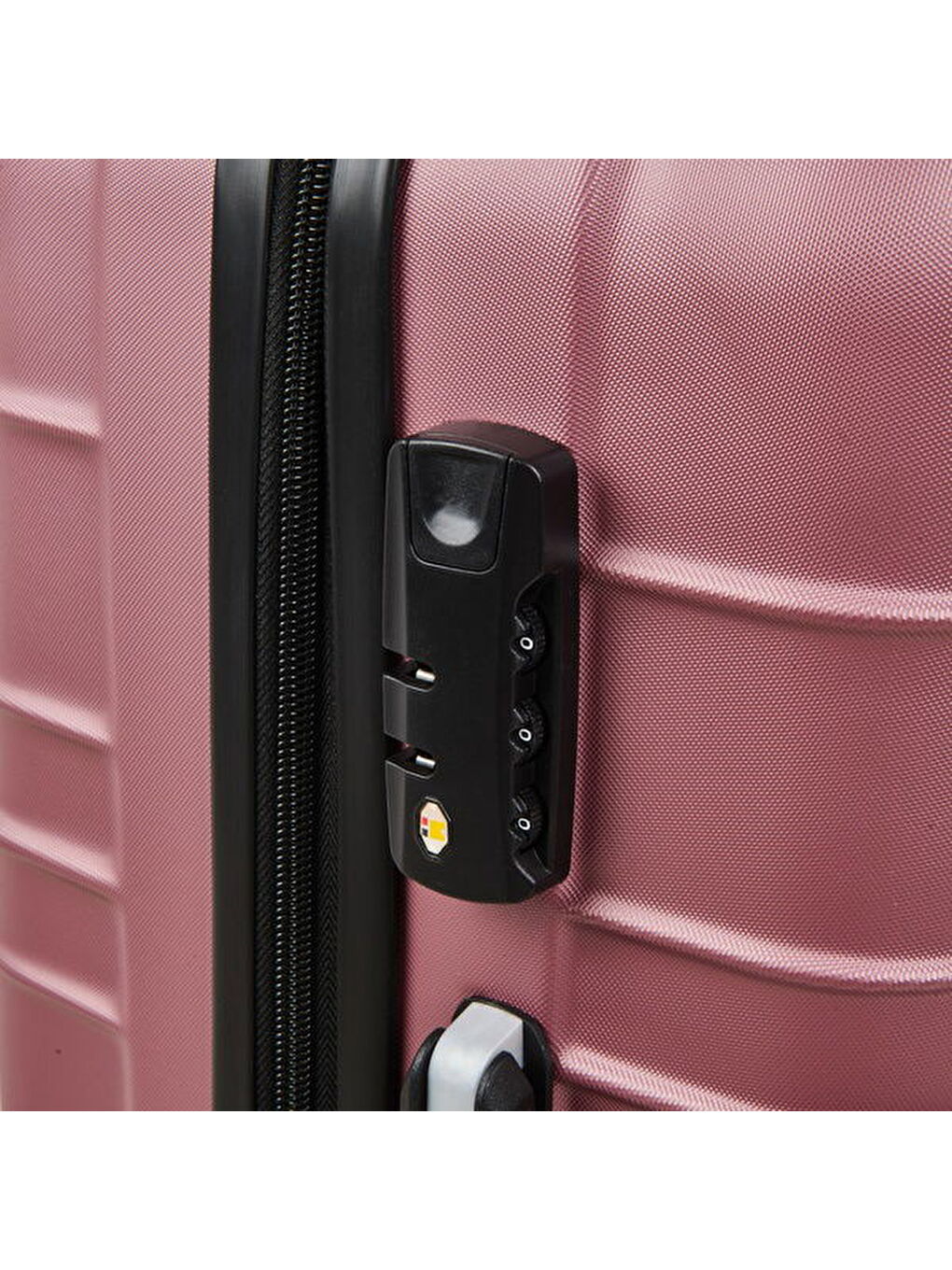 Pembe Travel Star Orta Boy ABS Valiz - Gülkurusu - 66x45x26 cm-4
