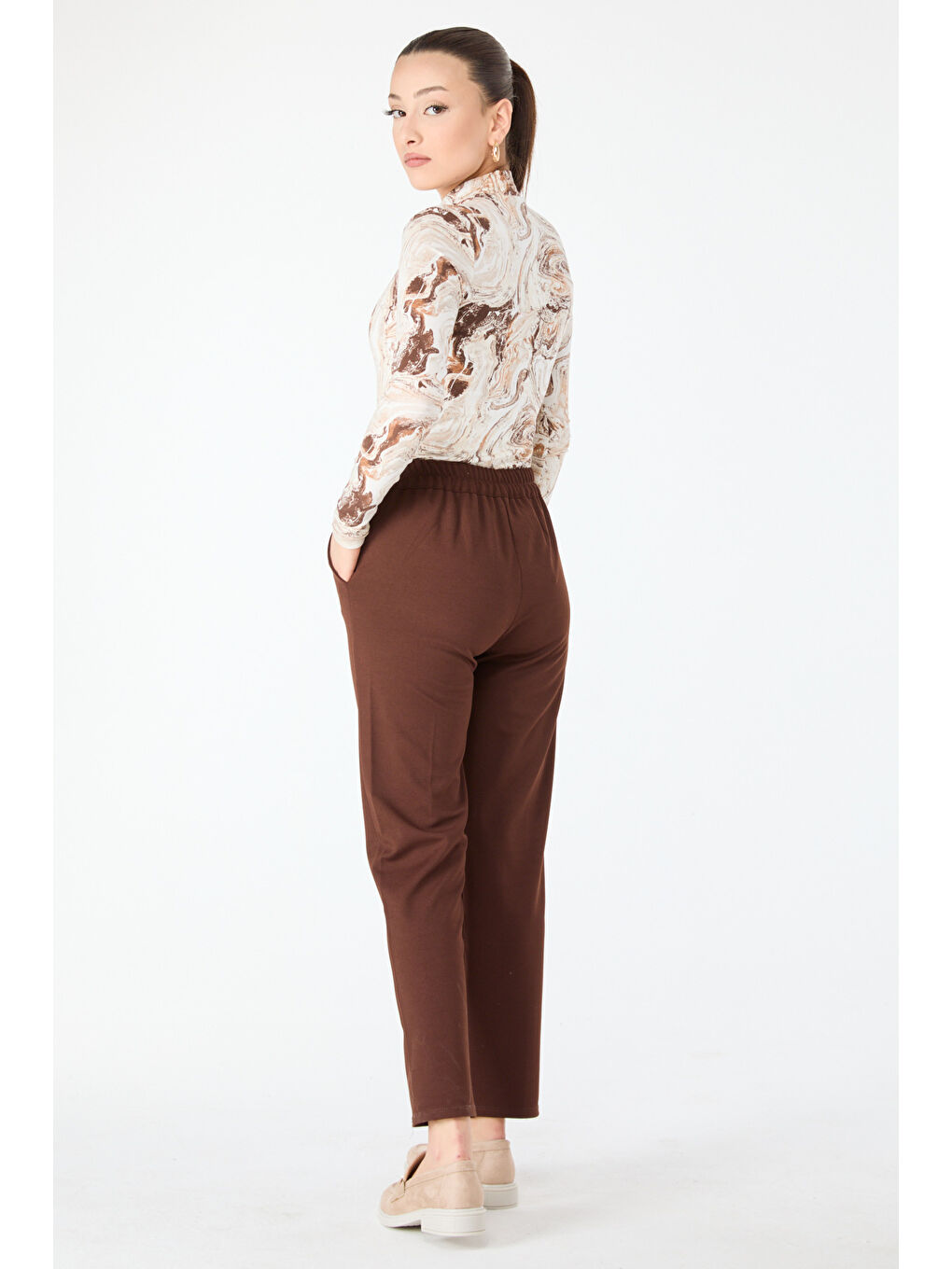 Kahverengi Havuç Pantolon Kahve - 27076-4
