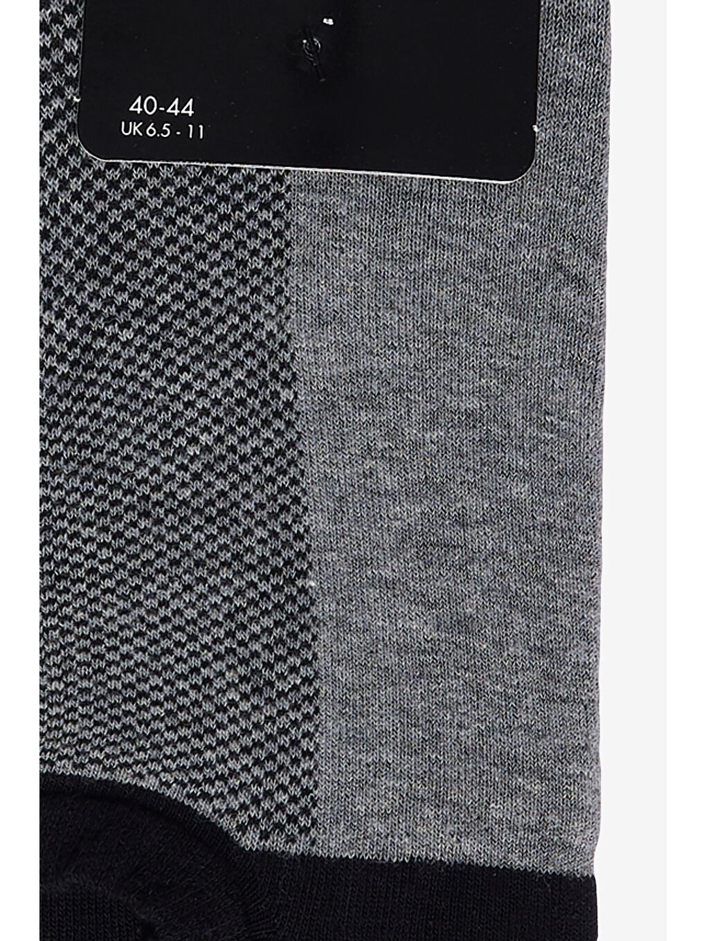 Erkek Siyah-Gri Tekli Bambulu Sneaker Çorap-1