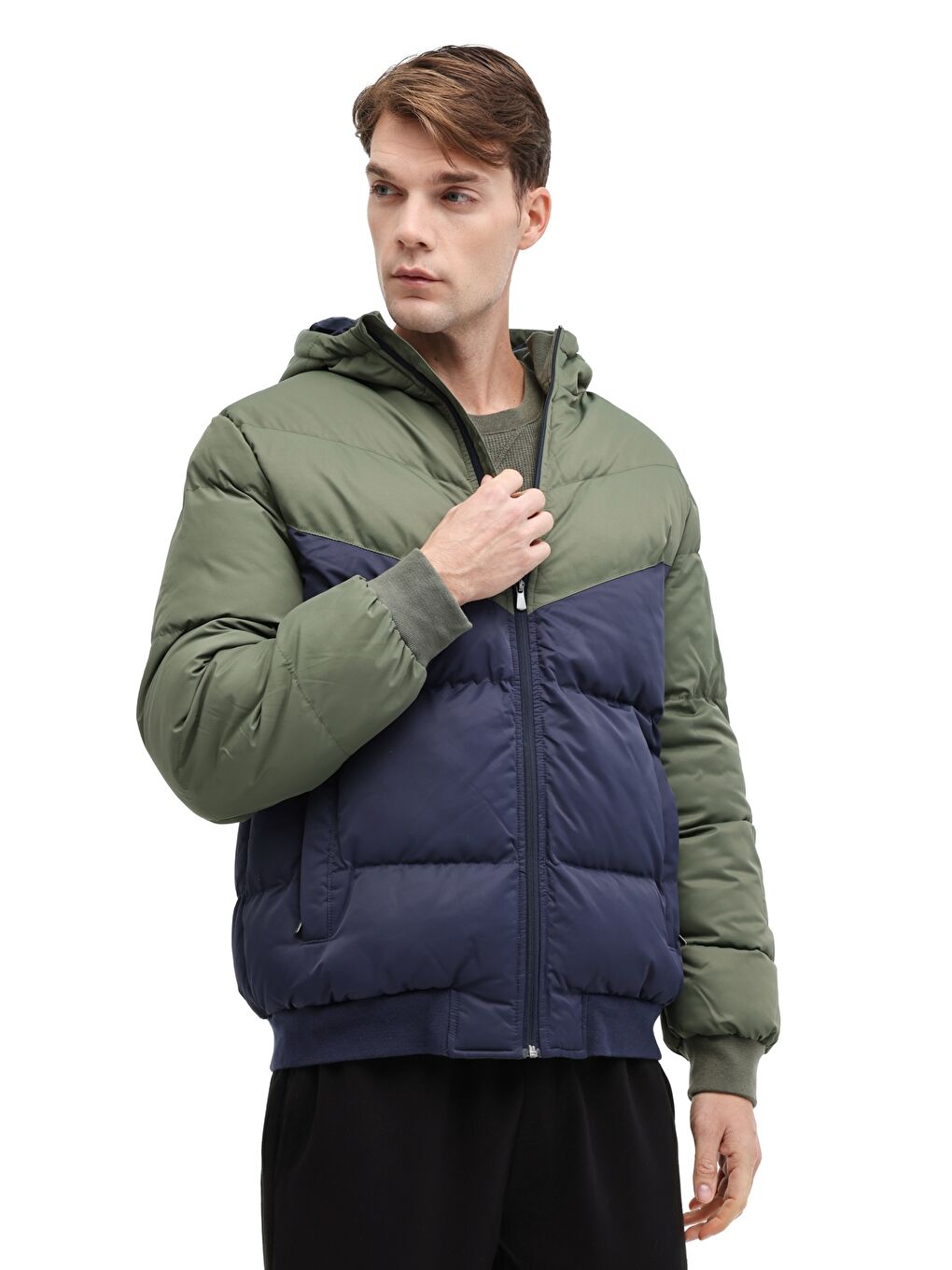 ML BLOCK PUFFER-05 5PR Lacivert Erkek Kısa Şişme Mont