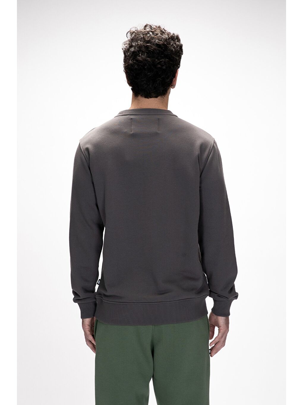 Mountain Antrasit Crewneck Erkek Baskılı Sweatshirt-2