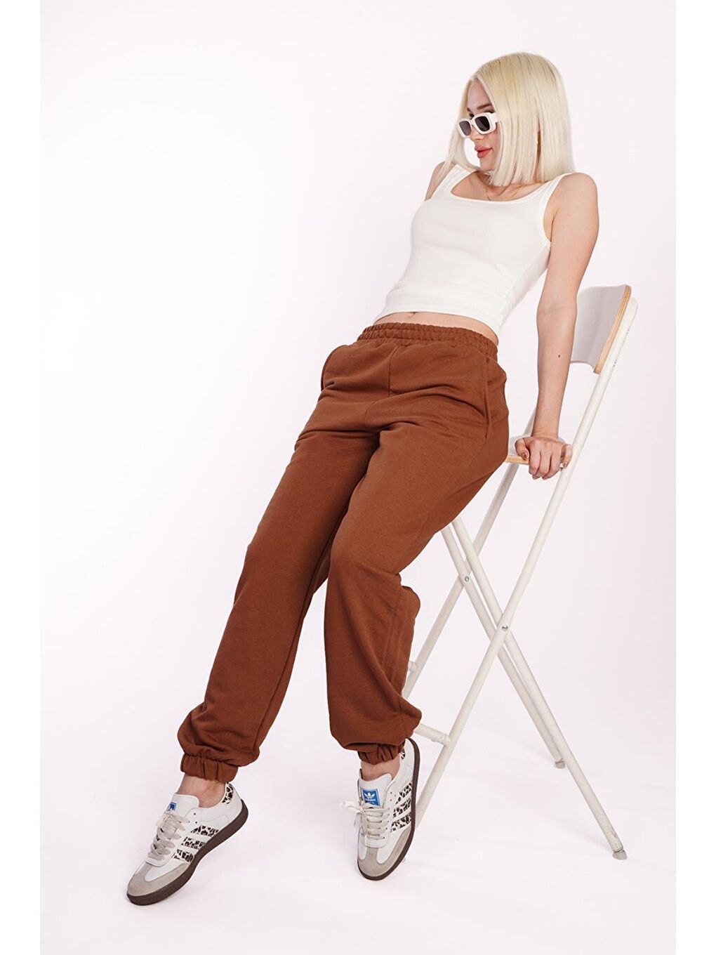 Kahverengi Comfort Fit Eşofman Altı Mg1353-2