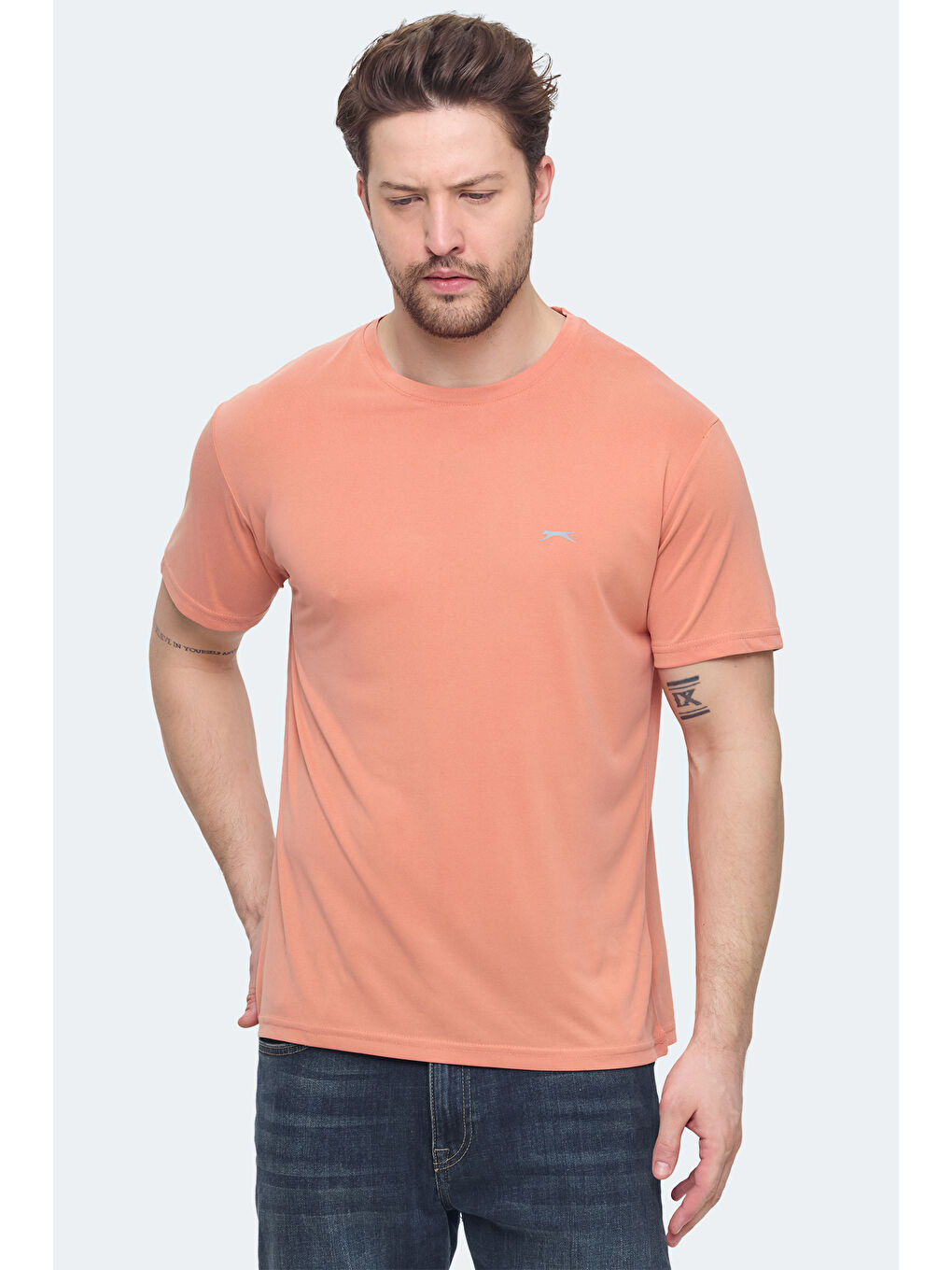 Pembe KRATER Erkek Tişört Somon-3