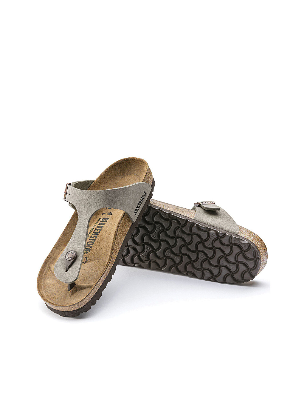 Gri Kadın Terlik 043391 Bırkenstock Nos Gızeh Bf / Stone-5