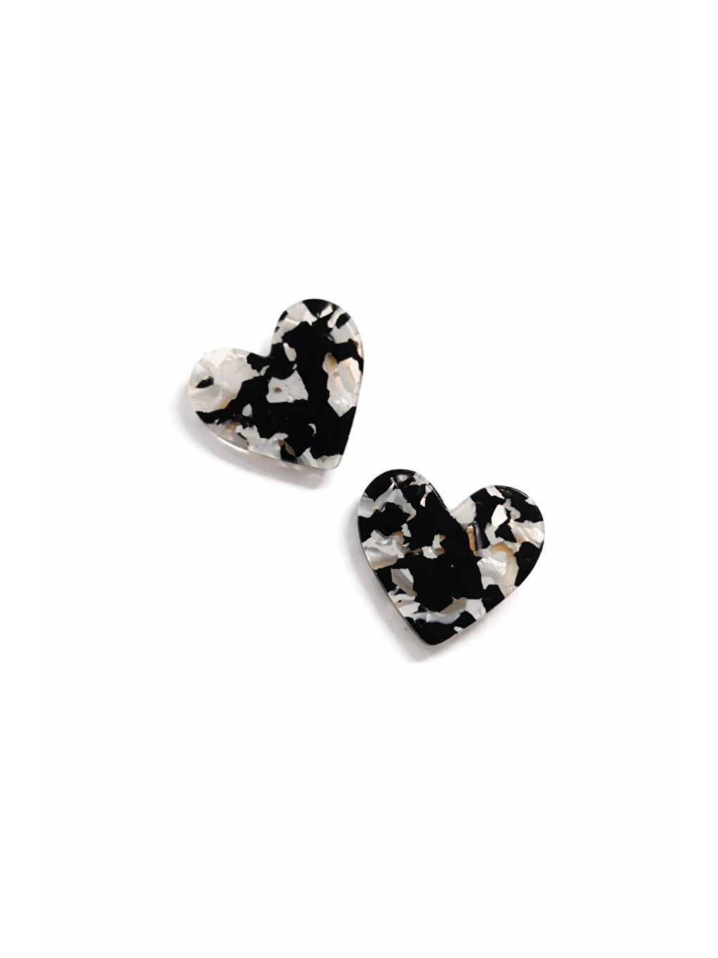 Siyah Kaplumbağa Sırtı Kalp Pens Toka -2 Adet-1