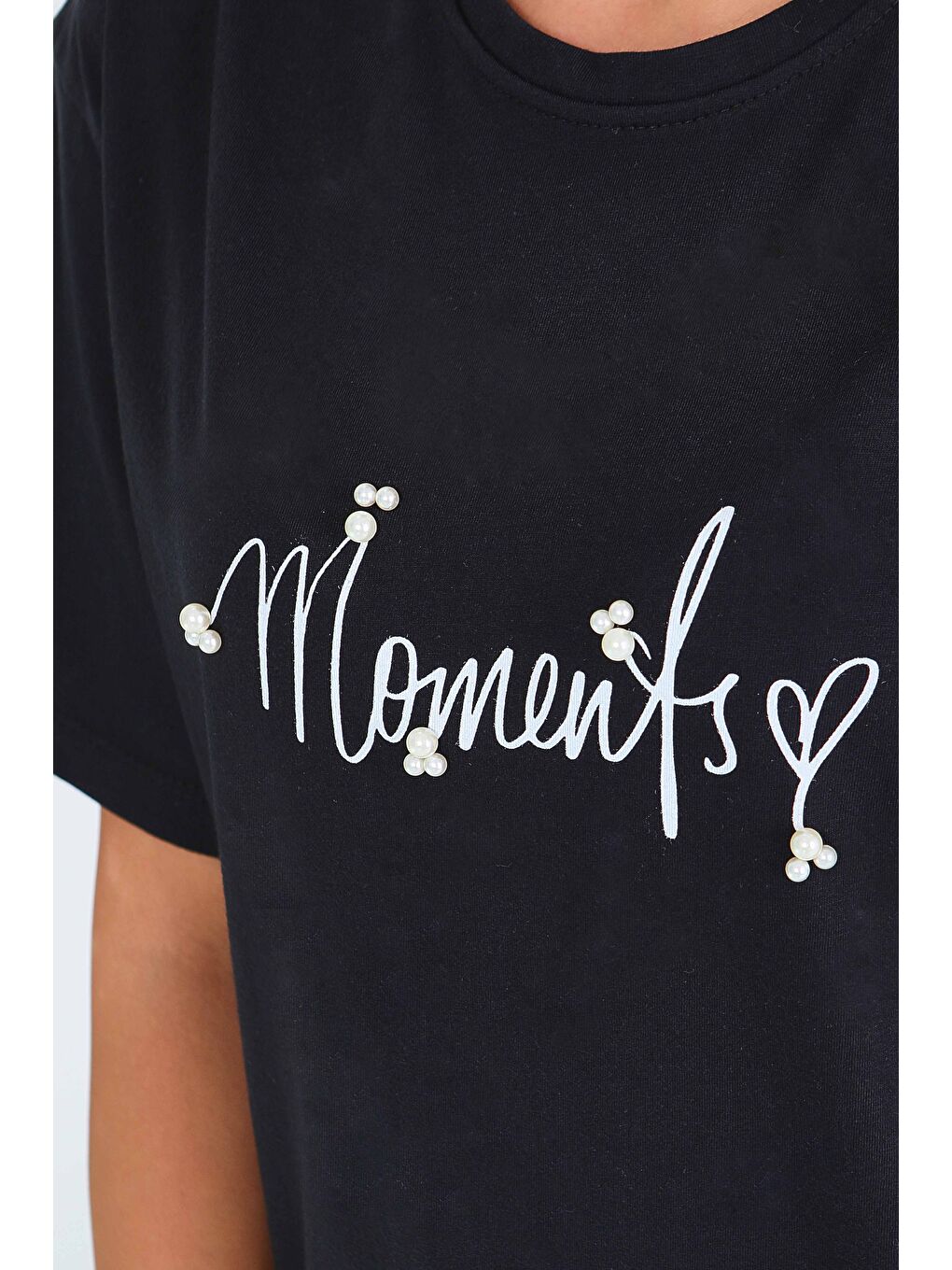 Baskılı Kısa Kollu T-Şhirt Siyah - 27572-2