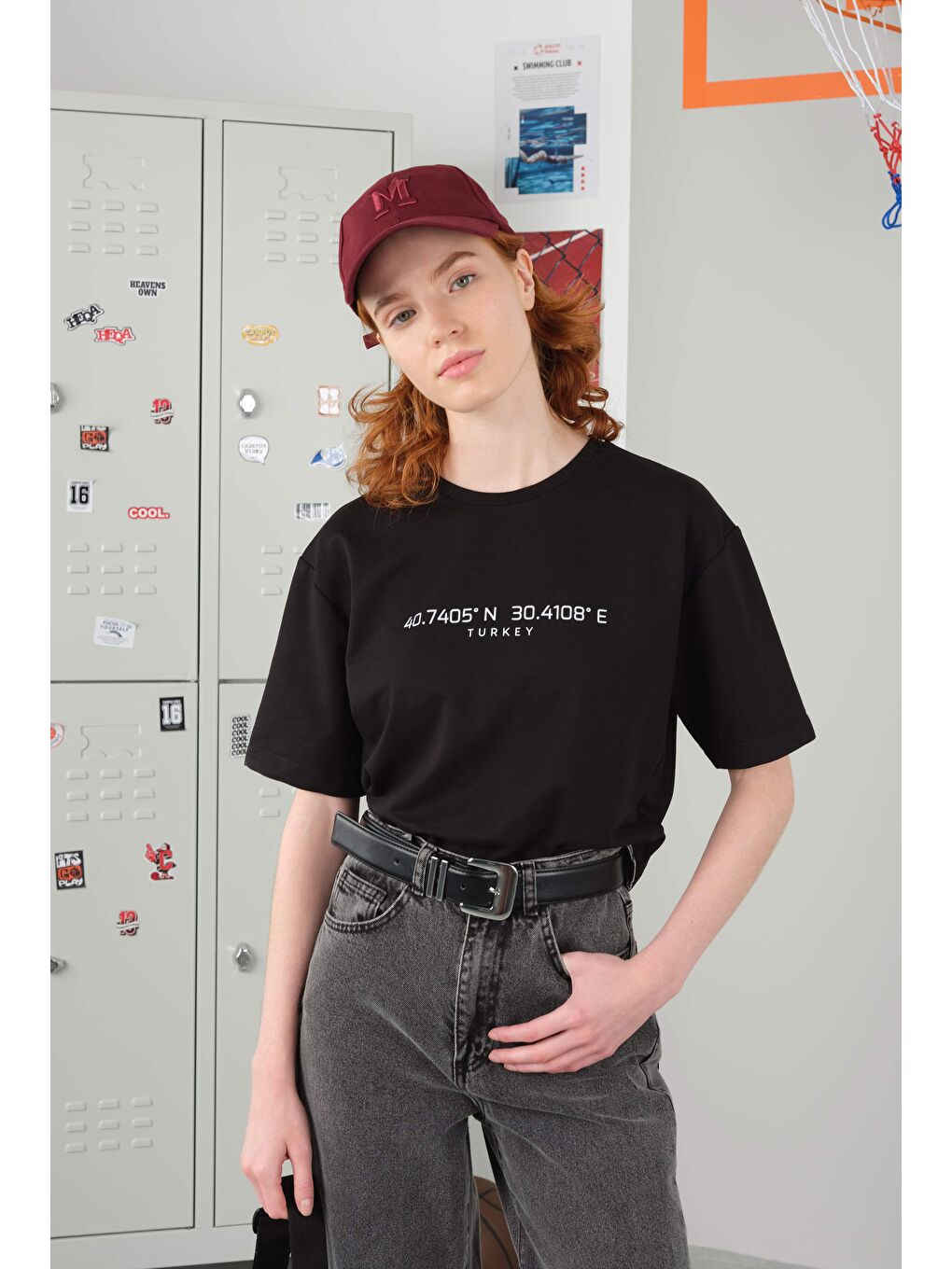 Koordinat Tişört Siyah-3