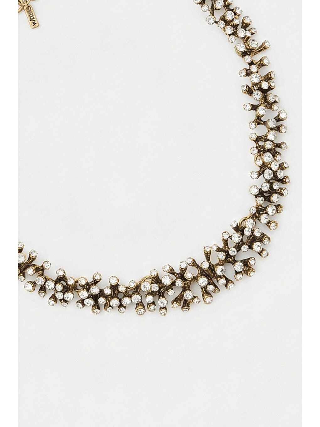 Sarı Taşlı Mercan Kolye - Altın-3