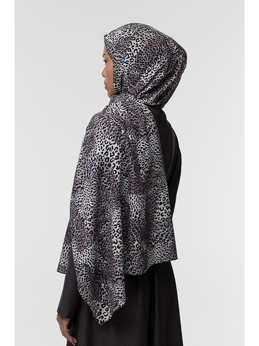 Siyah Daily Print Şal Animal Desenli-5