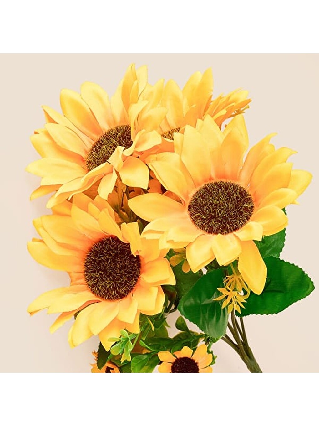 Deco Ayçiçeği 7'li Dal Çiçek - Sarı - 30 cm-1