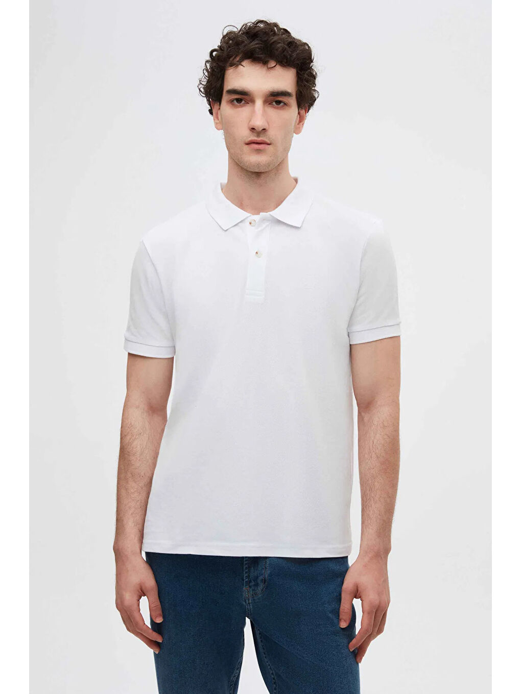 Regular Fit Siyah/Beyaz/Lacivert Pike Dokulu %100 Pamuk Polo Yaka T-Shirt-1