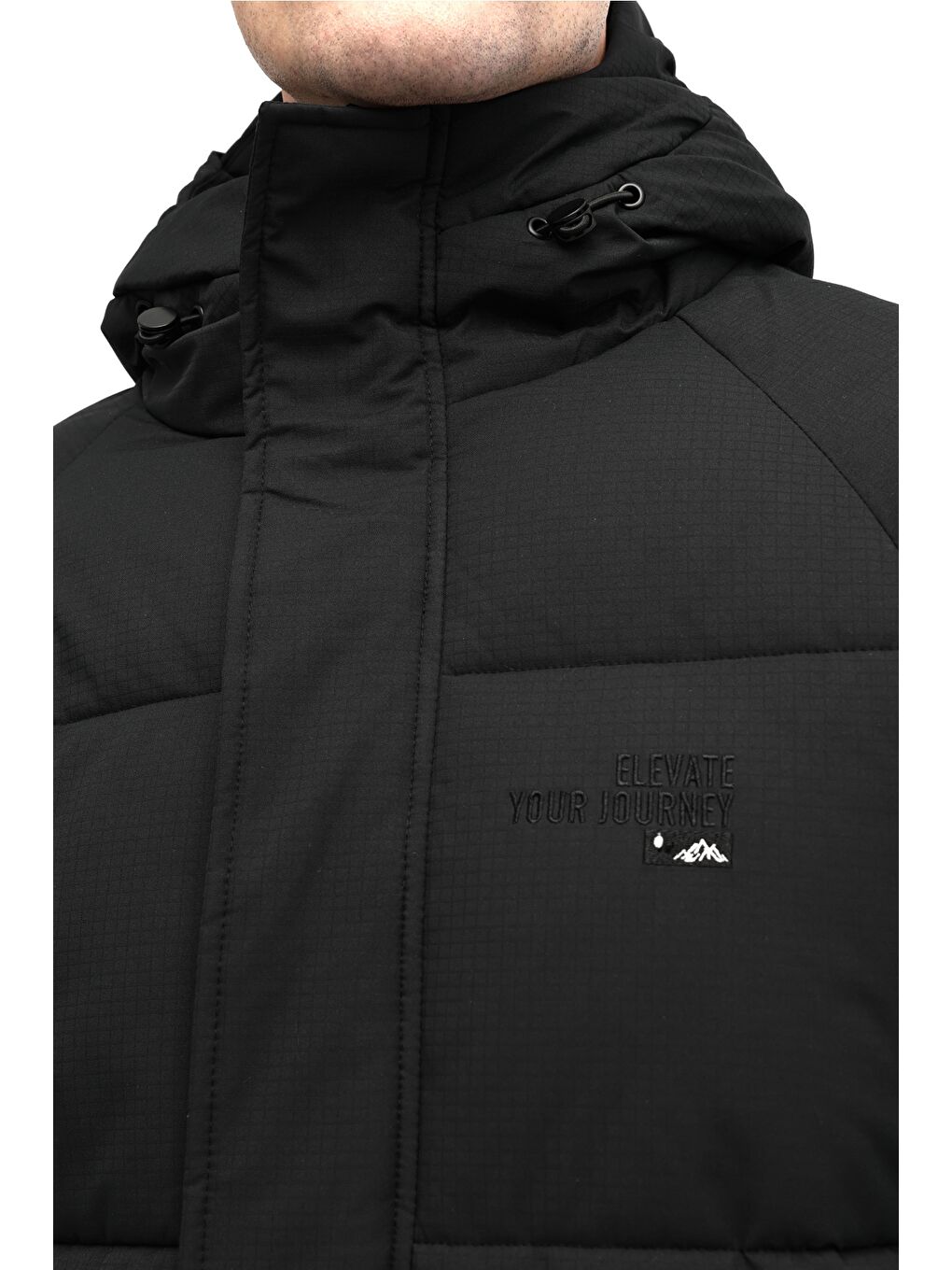 ML COLIN 3OTW500 5PR Siyah Erkek Uzun Şişme Mont-3