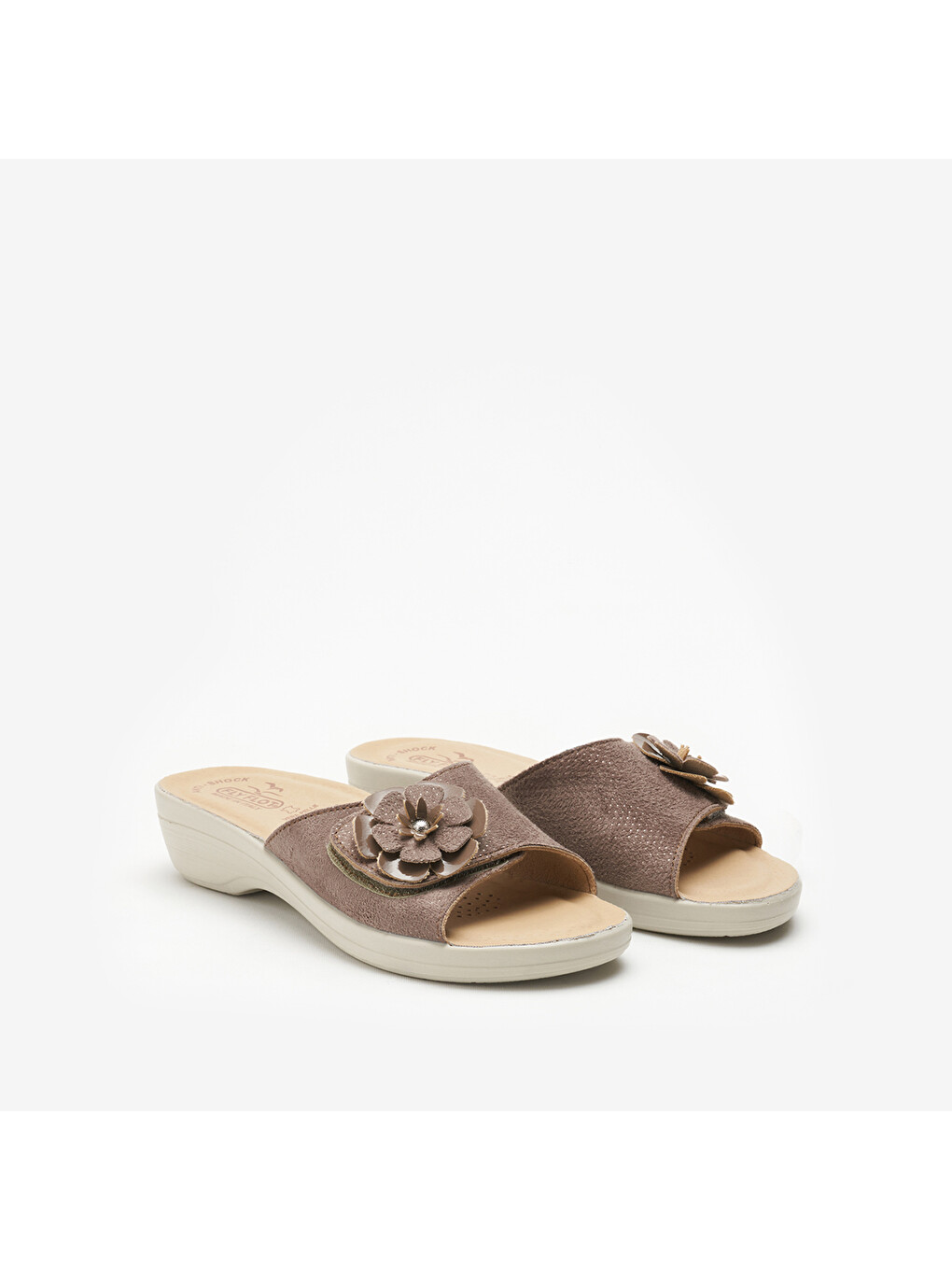 Bej Kadın Terlik T5 K40 Ge Cloth Slipper Cloth Taupe (rovere)-1