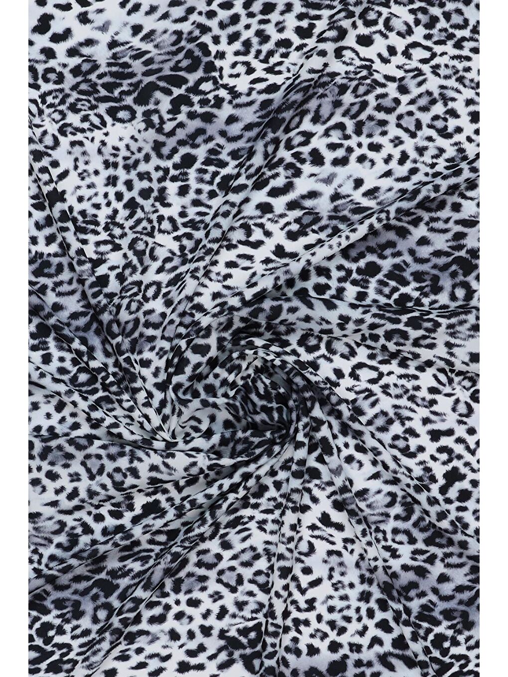 Siyah Daily Print Şal Black Leopard Desenli-6