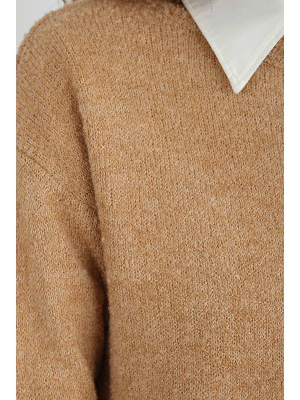 Kahverengi Buklet Hırka Sütlü Kahve-3