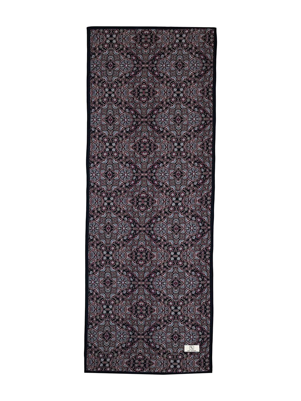 Bordo Daily Print Şal Palm Desenli-7