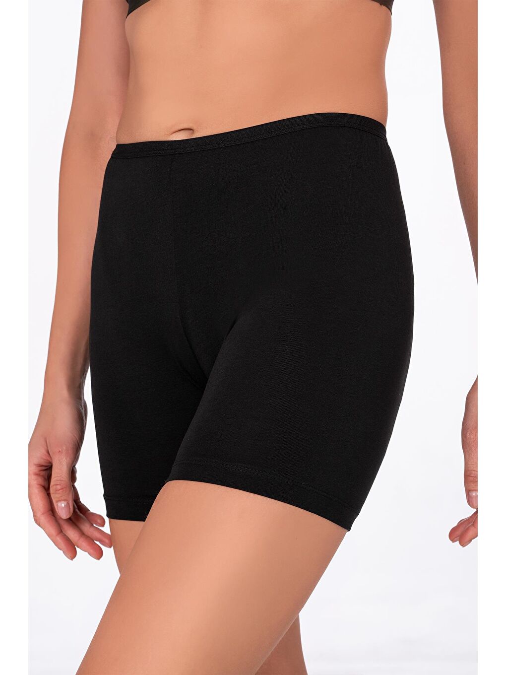 Kadın Elastanlı Süprem Diz Üstü Tayt | Siyah K26591-2