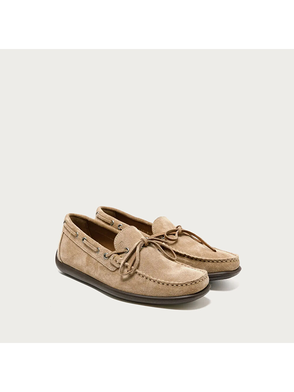 Bej Erkek Klasik Ayakkabı 14D9 CASTORO Casual Suede Boat Lofers-2