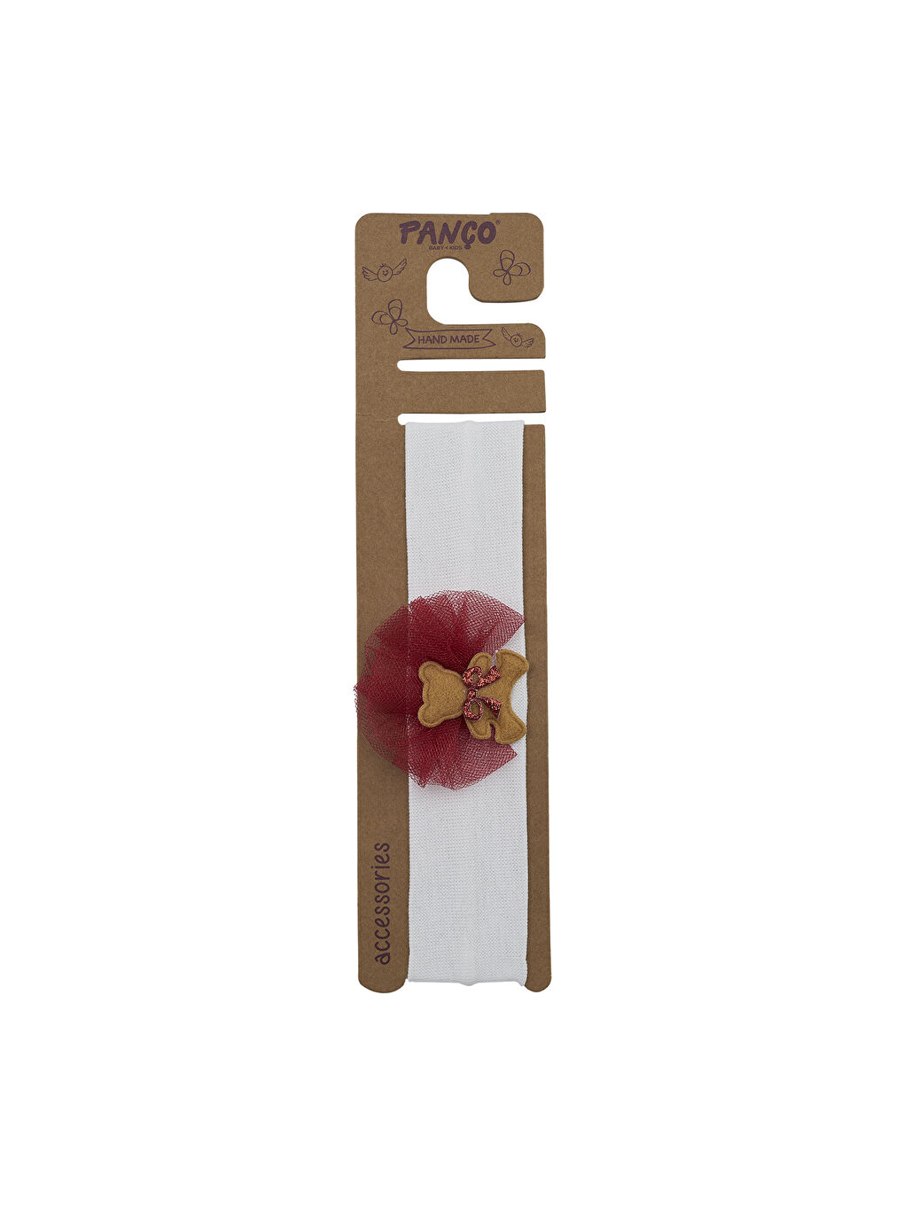 Kız Çocuk Ayıcık Detaylı Saç bandı Beyaz-4