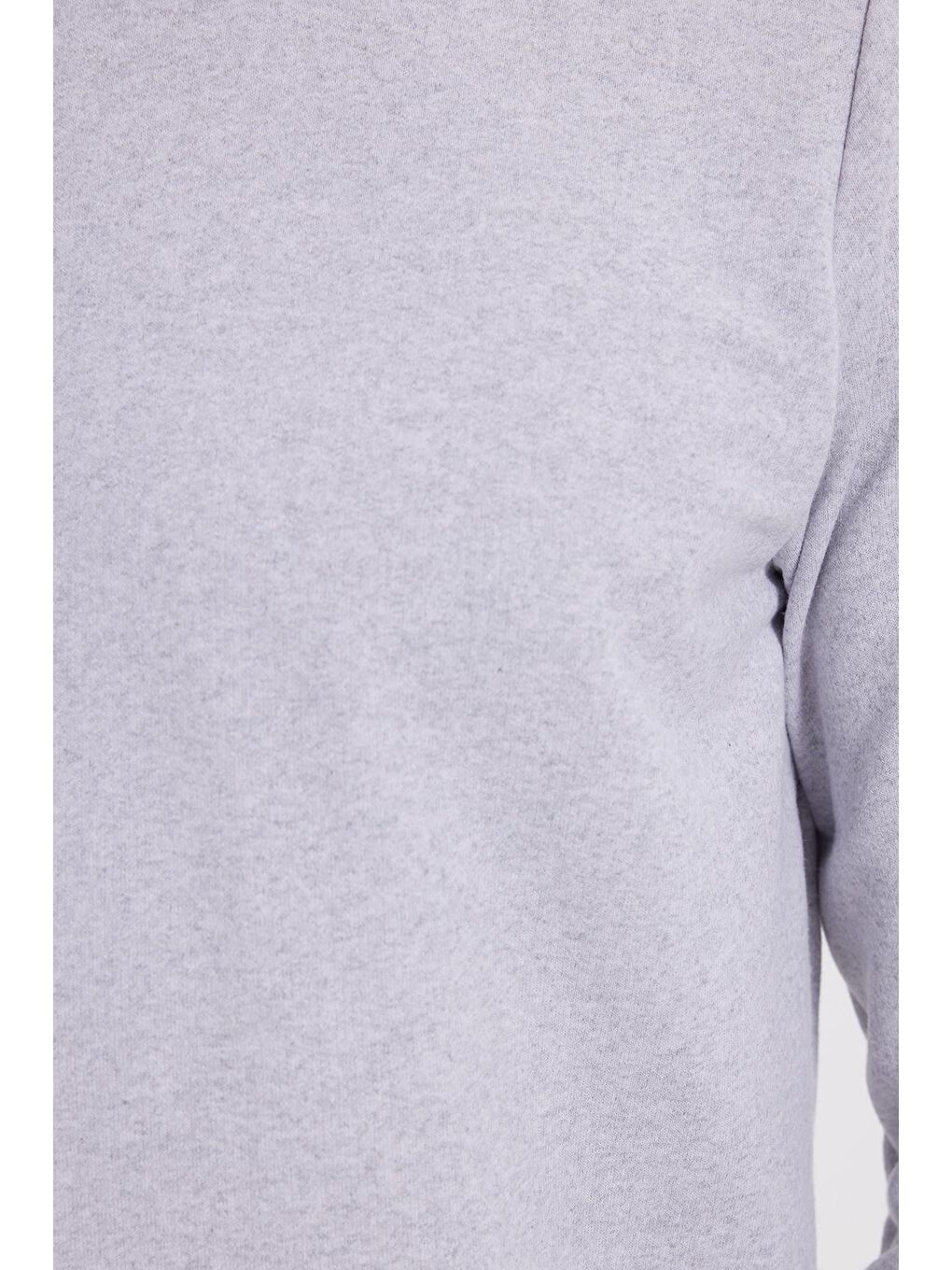 Erkek Relax Fit Rahat Kesim %100 Pamuk 2 İplik Bisiklet Yaka Gri Sweatshirt-2