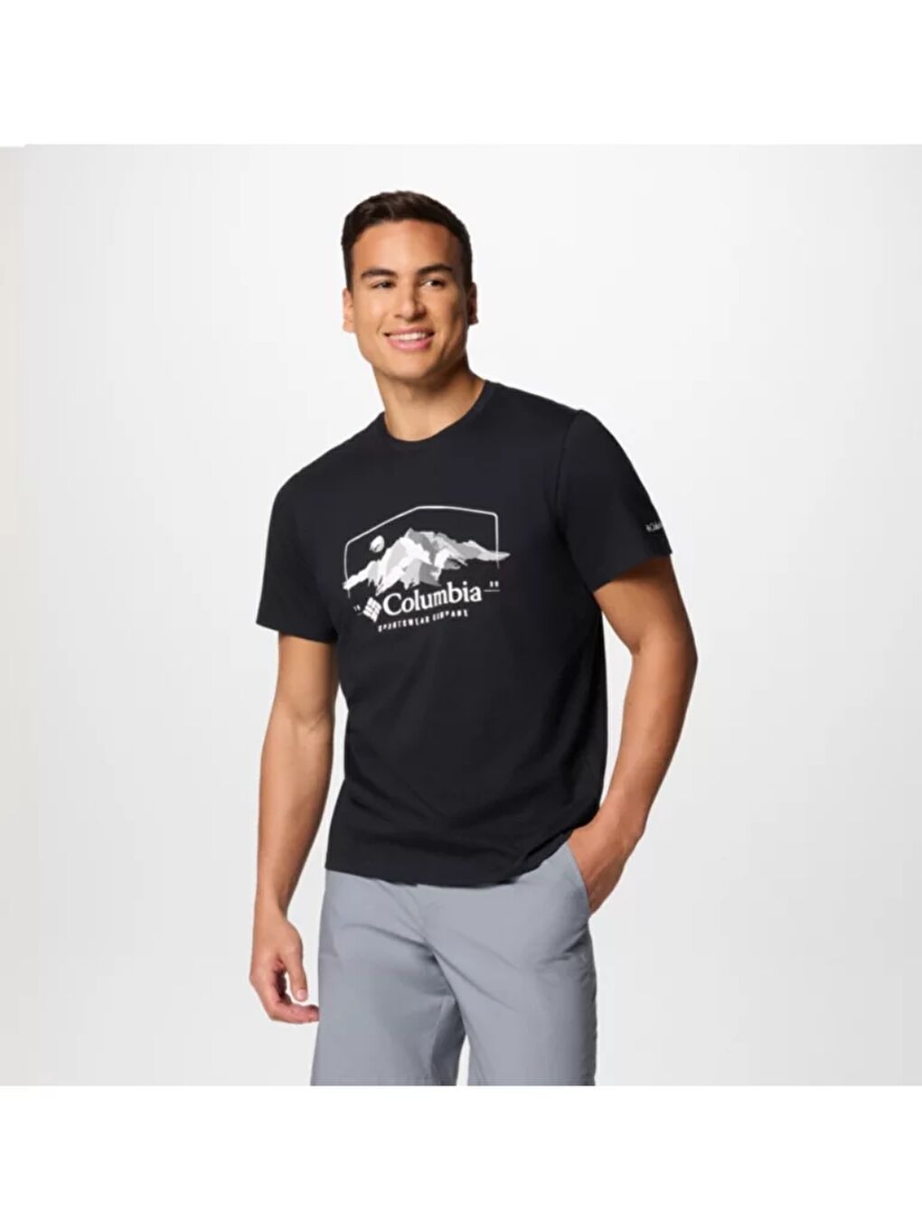 Siyah CSC M Brush With Nature SS Tee Erkek Kısa Kollu Tişört CS0411-3