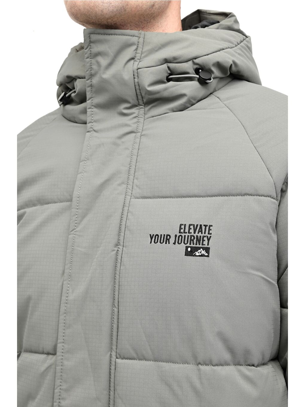 ML COLIN 3OTW500 5PR Yeşil Erkek Uzun Şişme Mont-3