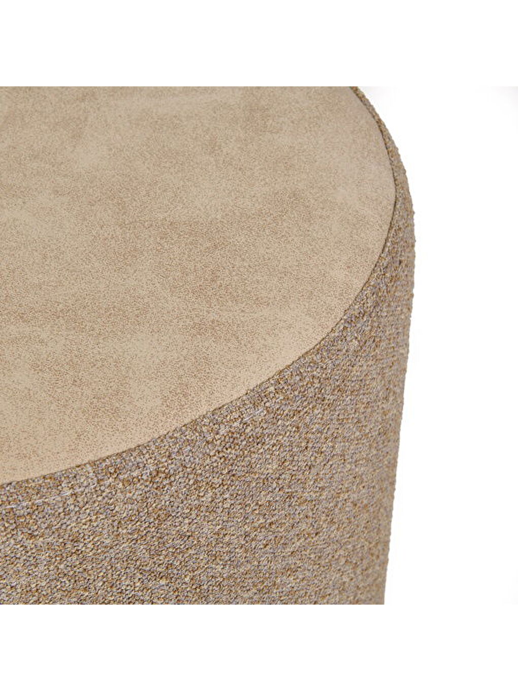 Ekru Milan Puf - Krem - 42x40x40 cm-1